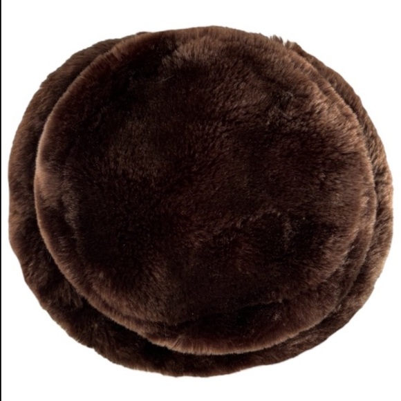 Luxury Fur Bucket Hat Faux Fur Mink Vintage Plush Chocolate Brown Retro One Size - Picture 3 of 15